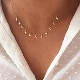 D.CLAN 925 Silver Star Lightning Heart Choker Necklace