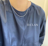 925 Silver Oval Beaded Chain Necklace Fine Jewelry Gift Women Men