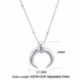 925 Silver Moon Pendant Necklace Infinity Friendship Gift