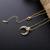 925 Silver Moon Pendant Necklace Infinity Friendship Gift