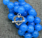 Natural 12mm Huge Jade Round Gemstone Beads Necklace 18''