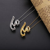 925 Sterling Silver Initial Y M Letter Necklace Long Chain Crystal Bulk