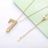 925 Silver Female No 9 Pendant CZ Japan 7 8 Pendant Necklace