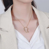 Geometric Hammered 925 Silver N Necklace Choker
