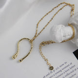 Geometric Hammered 925 Silver N Necklace Choker