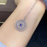 Natural Sapphire Pendant 925 Sterling Silver Necklace