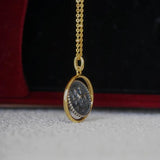Ancient Rome Antique Coin Necklace 925 Sterling Silver Double-Sided Embo...