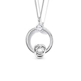 April Eternity Circle Charm Necklace Set For Womens