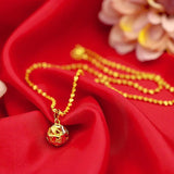 14K Flower Ball Pendant Necklace for Wedding