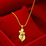 Little Flower Pendant Necklace 18K Women's Wedding Jewelry