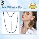 925 Silver Clear CZ Tennis Chain Necklace