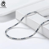 925 Silver Clear CZ Tennis Chain Necklace