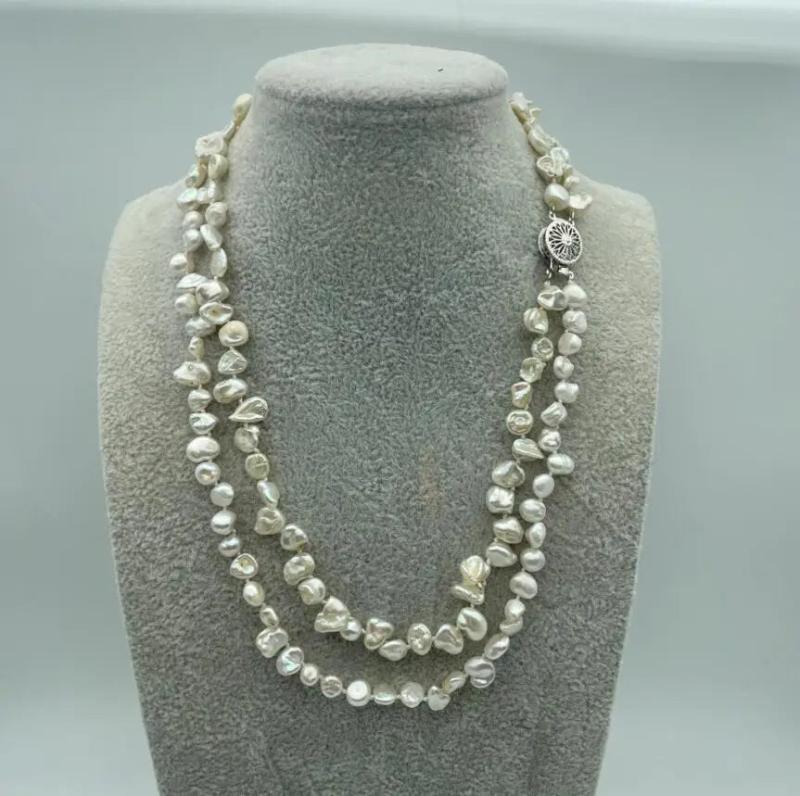 10mm Pink Keshi Reborn Pearl Necklace 17-Inch