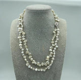 10mm Pink Keshi Reborn Pearl Necklace 17-Inch