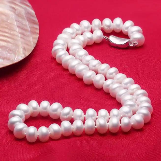 Natural Freshwater Pearl Necklace 8-9mm Pearl Jewelry Pendants