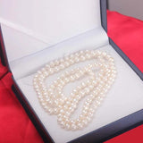 9-10mm Freshwater Pearl Sweater Chain Multilayer Necklace