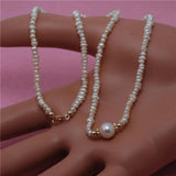 Freshwater Pearl Necklace Mini Baroque Pendant Clavicle