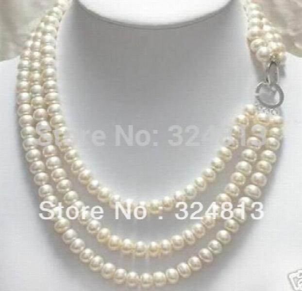 Akoya Cultured Pearl Necklace, 7-8mm Rows