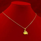18K Cygnet Clavicle Necklace Chain 999 Fine Jewelry