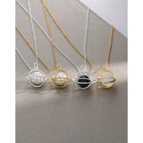 F.I.N.S Shell Pearl Long Sweater Chain Necklace Round Pendant