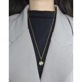 F.I.N.S Shell Pearl Long Sweater Chain Necklace Round Pendant