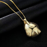 S925 Silver Freshwater Pearl Necklace 18k Shell Plated Pendant