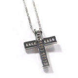 Vintage Micro Pave CZ Hiphop Jesus Cross Pendant Necklace for Men