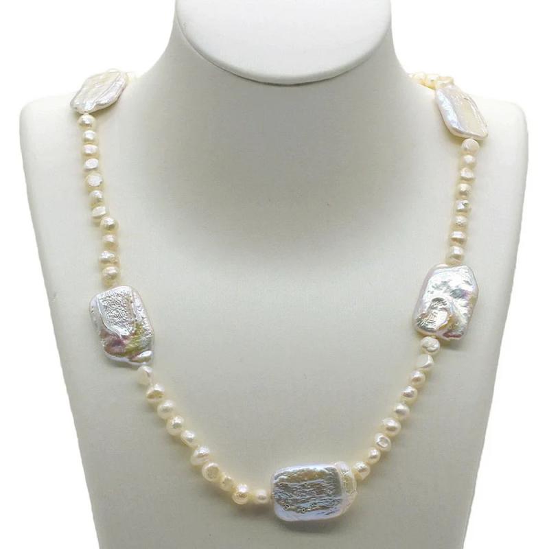 Baroque Style Natural Freshwater Pearl Choker Necklace