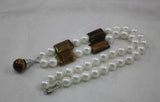 Tiger Eye 7-8mm Pearl Jade Pendant Necklace 18