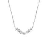 925 Sterling Silver Necklace Female Sweet Seven Lucky Plum Niche Smiley Face