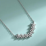 925 Sterling Silver Necklace Female Sweet Seven Lucky Plum Niche Smiley Face