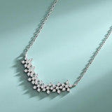925 Sterling Silver Necklace Female Sweet Seven Lucky Plum Niche Smiley Face