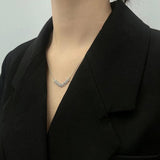 925 Sterling Silver Necklace Female Sweet Seven Lucky Plum Niche Smiley Face
