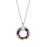 Halloween Crystal Necklace S925 Sterling Silver Wheel of Fortune Jewelry