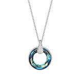Halloween Crystal Necklace S925 Sterling Silver Wheel of Fortune Jewelry