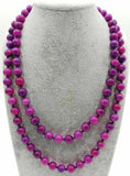 Natural Purple Sugilite Round Beads Necklace 32 Inches