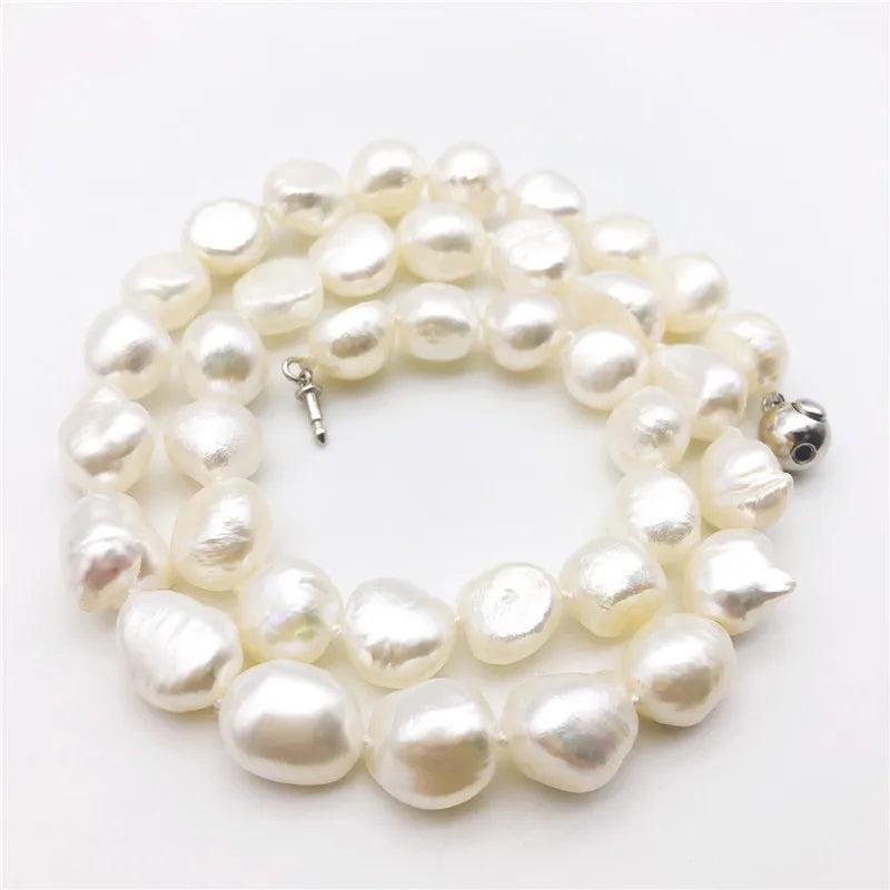 Baroque Freshwater Pearl Necklace with 925 Sterling Silver Clasp