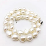 Baroque Freshwater Pearl Necklace with 925 Sterling Silver Clasp