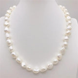 Baroque Freshwater Pearl Necklace with 925 Sterling Silver Clasp