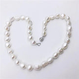 Baroque Freshwater Pearl Necklace with 925 Sterling Silver Clasp