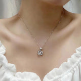 925 Silver 0.5ct VVS1 Moissanite Heart Necklace Plated Pass Diamond Tester