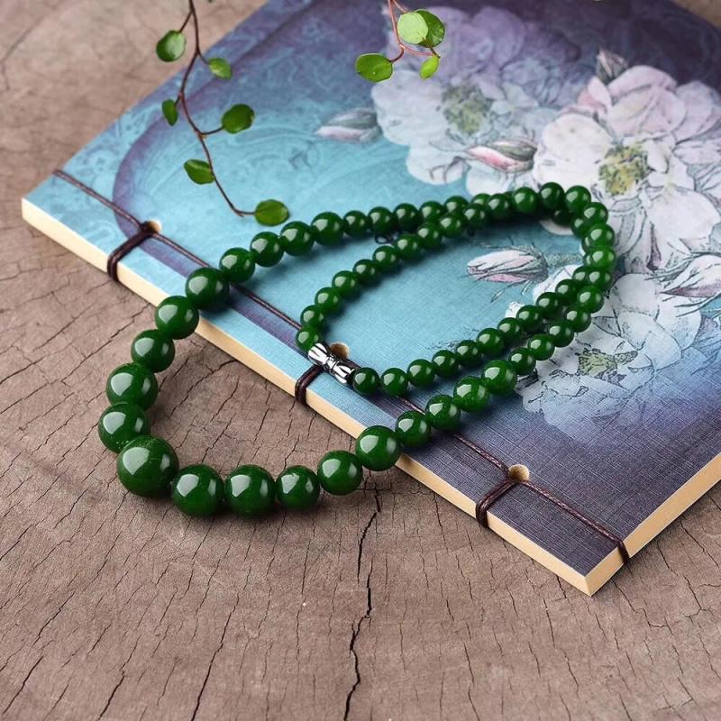 Multicoloured Chalcedony Pyramid Chain Taiwan Jade Green Chalcedony