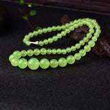 Multicoloured Chalcedony Pyramid Chain Taiwan Jade Green Chalcedony