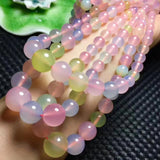Multicoloured Chalcedony Pyramid Chain Taiwan Jade Green Chalcedony