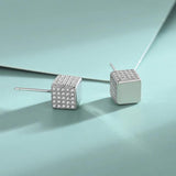 Square S925 Sterling Silver Necklace Set for Women