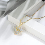 Malanda 925 Silver Heart Zircon Pendant Necklace For Women Wedding Jewelry