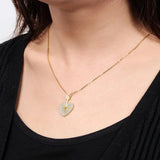 Malanda 925 Silver Heart Zircon Pendant Necklace For Women Wedding Jewelry