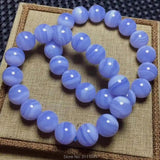8-12mm Veins Agate Round Bead Bracelet 8inch