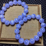 8-12mm Veins Agate Round Bead Bracelet 8inch