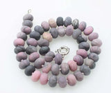 Pink Rhodonite Roundel Necklace 18 inch